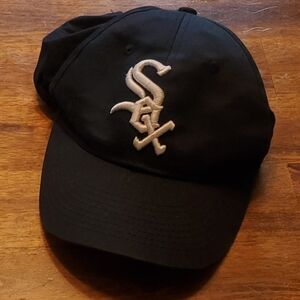 Chicago White Sox Baseball Cap - Black With Sox Logo - Youth - Adjustable